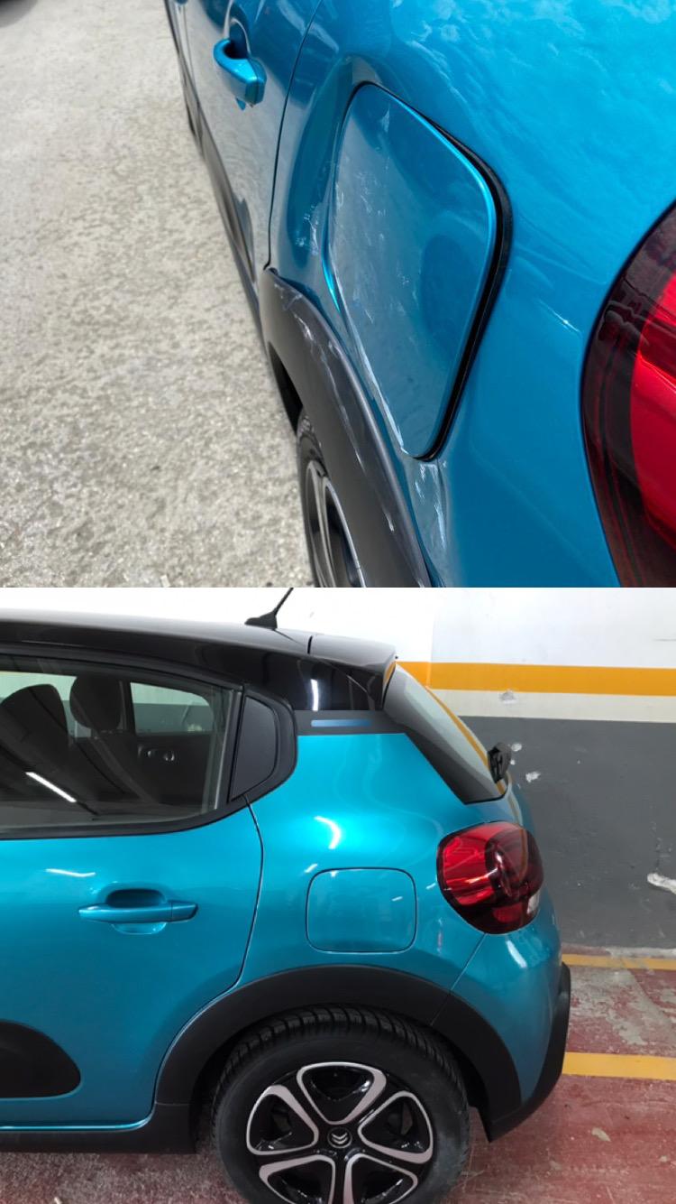 Citroën C3 arka çamurluk göçük kaporta onarımı Bursa